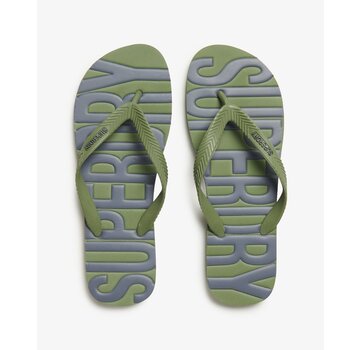 Superdry VINTAGE VEGAN FLIP FLOP Olive Khaki (MF310237A - ZTV)