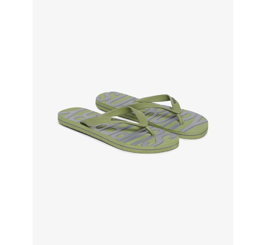 VINTAGE VEGAN FLIP FLOP Olive Khaki (MF310237A - ZTV)