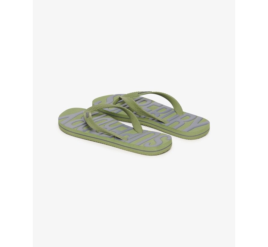 VINTAGE VEGAN FLIP FLOP Olive Khaki (MF310237A - ZTV)