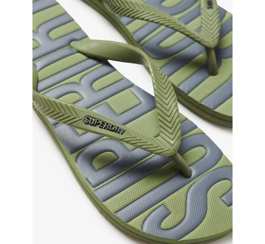 VINTAGE VEGAN FLIP FLOP Olive Khaki (MF310237A - ZTV)