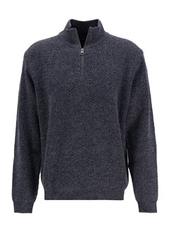 Fynch Hatton Half Zip Trui Steel Blue (1210 709 - 936)
