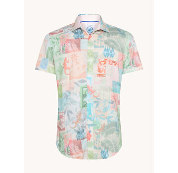 A Fish Named Fred Korte Mouw Overhemd SS Collage Multicolor (31.057.073)