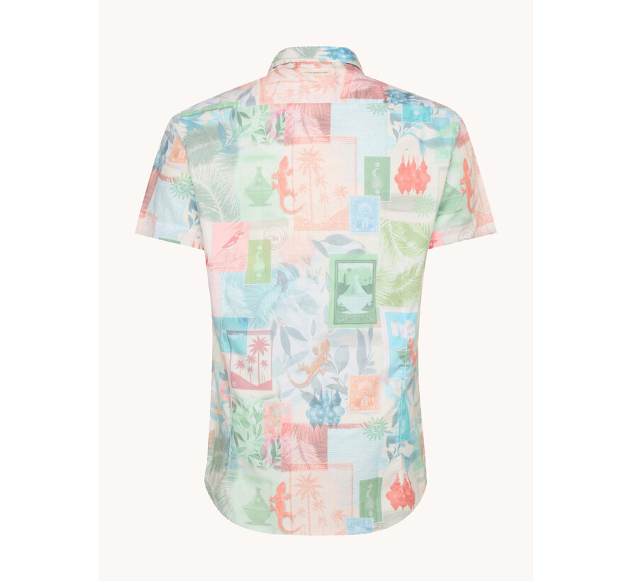 Korte Mouw Overhemd SS Collage Multicolor (31.057.073)