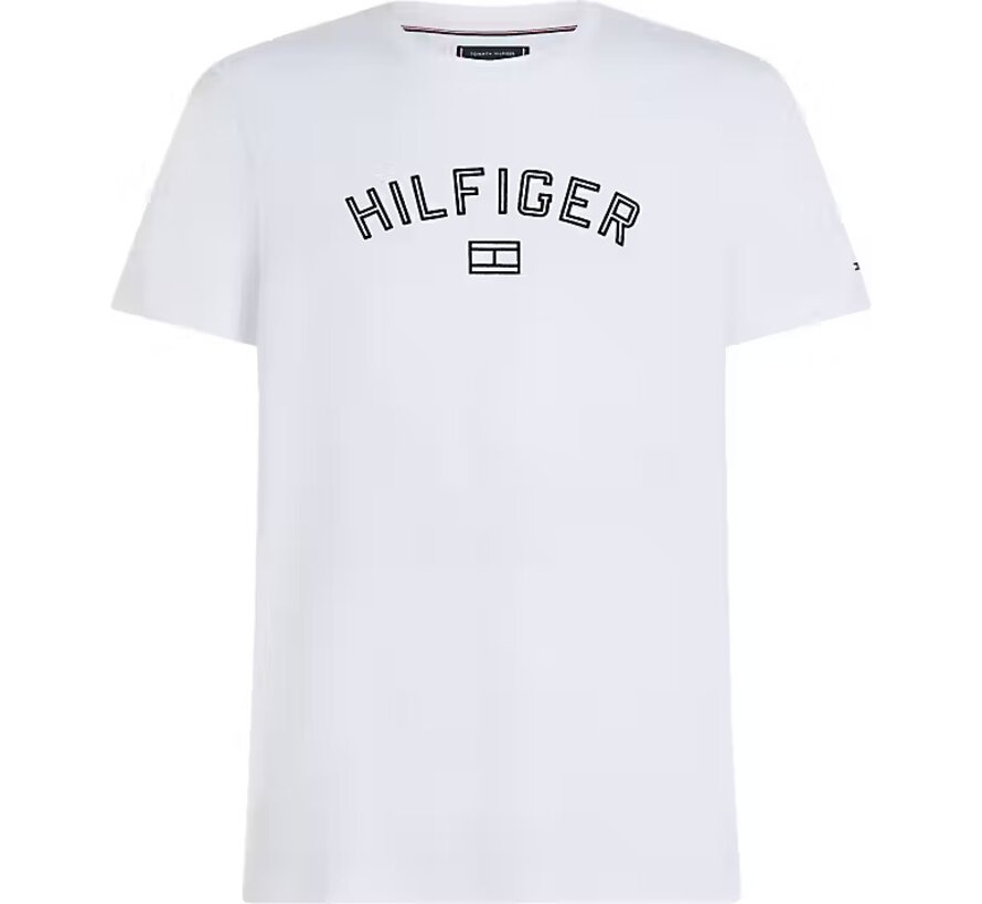 HILFIGER FLOCK TEE WHITE (MW0MW39357YBR - YBR)