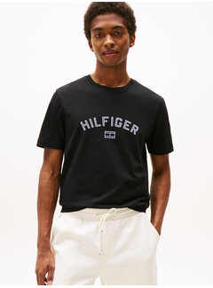 Tommy Hilfiger HILFIGER FLOCK TEE BLACK (MW0MW39357BDS - BDS)
