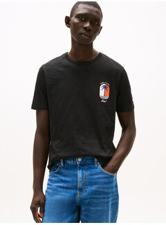 Tommy Hilfiger PALM TREE TEE BLACK (MW0MW39354BDS - BDS)