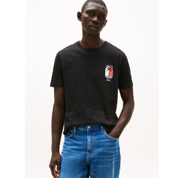 Tommy Hilfiger PALM TREE TEE BLACK (MW0MW39354BDS - BDS)