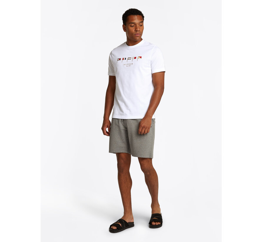 HILFIGER MULTI FLAGS TEE WHITE (MW0MW38616YBR - YBR)