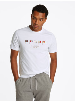 Tommy Hilfiger HILFIGER MULTI FLAGS TEE WHITE (MW0MW38616YBR - YBR)