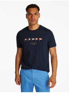 Tommy Hilfiger HILFIGER MULTI FLAGS TEE DESERT SKY (MW0MW38616DW5 - DW5)