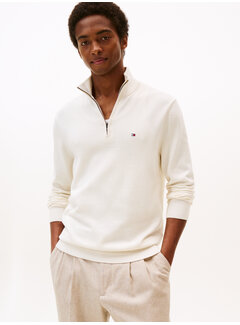 Tommy Hilfiger ESSENTIAL COTTON HALF ZIP Ivory Petal (MW0MW37331 - Z00)