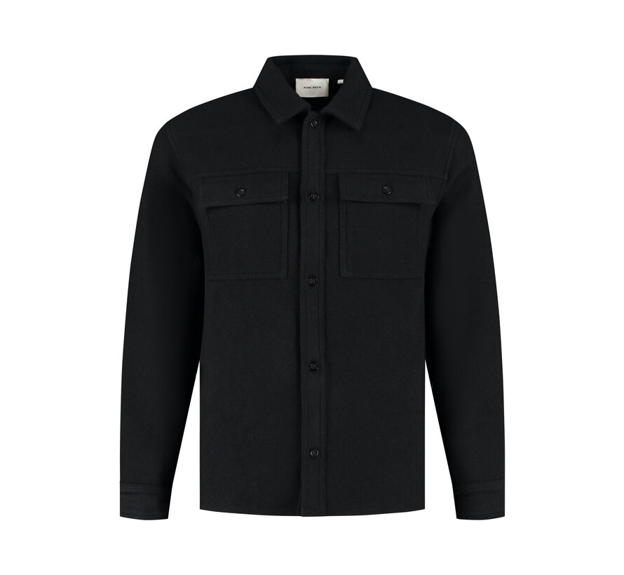 Regular fit Flannel Overshirts Black (25030201 - 02)