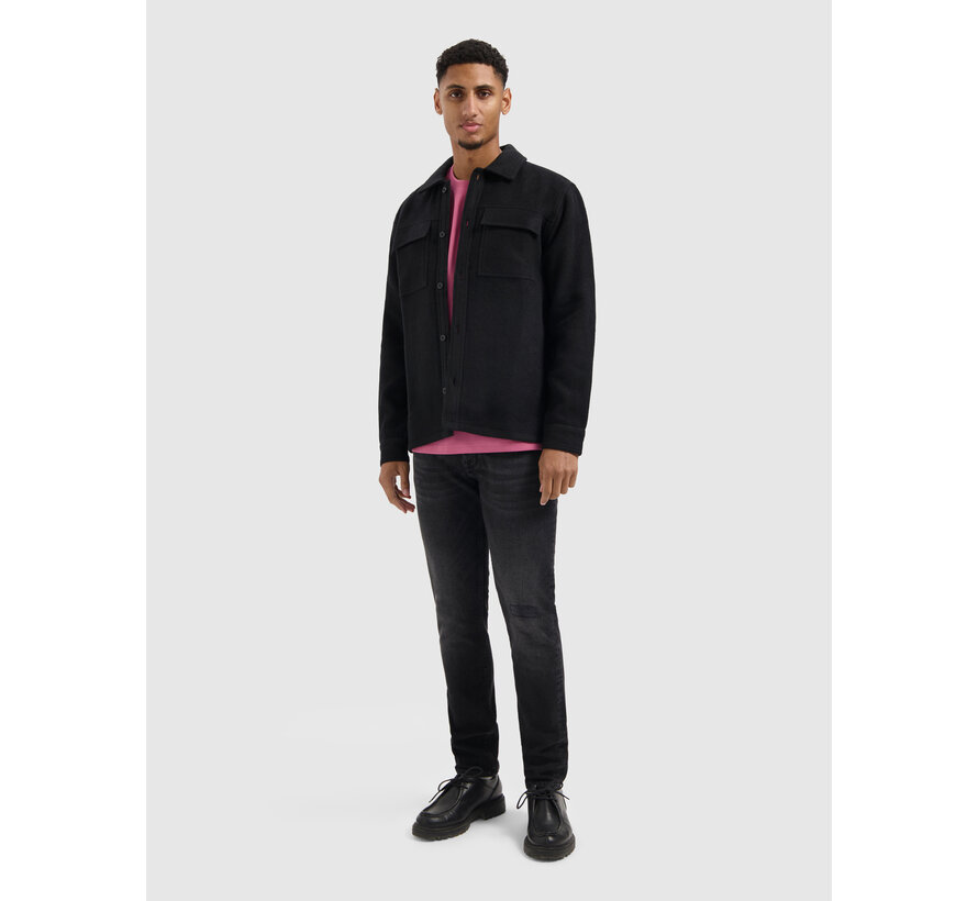 Regular fit Flannel Overshirts Black (25030201 - 02)