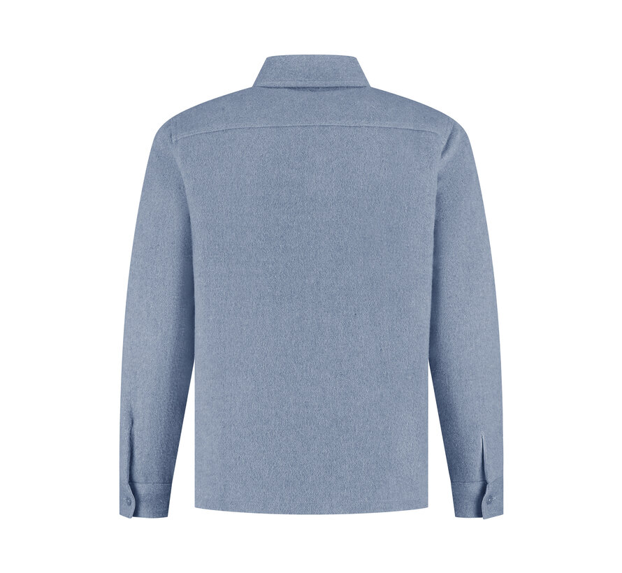 Regular fit Flannel Overshirts Mid Blue (25030201 - 36)