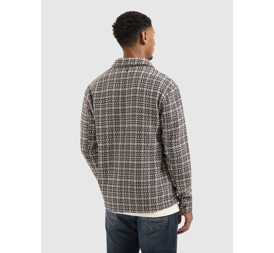 Regular fit Structure Overshirts Dark Brown (25030206 - 96)