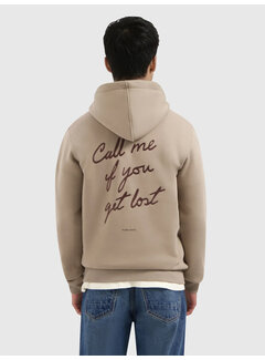 Pure Path Call Me If You Get Lost Hoodie Taupe (25030302 - 53)