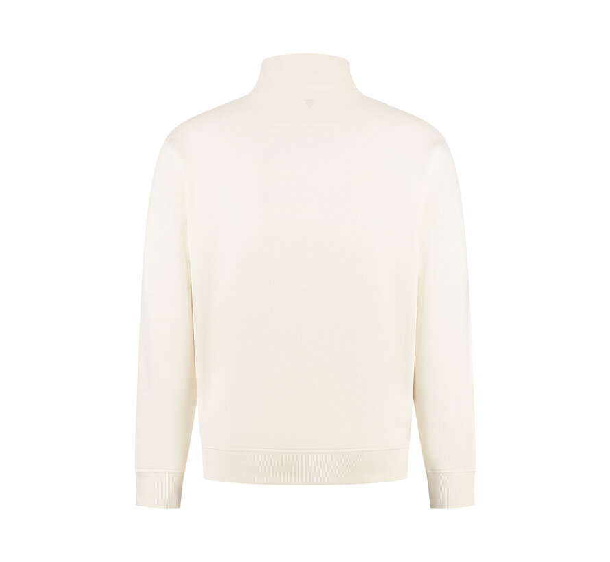 Embroidery Half-zip Sweater Ecru (25030311 - 54)