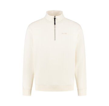 Pure Path Embroidery Half-zip Sweater Ecru (25030311 - 54)