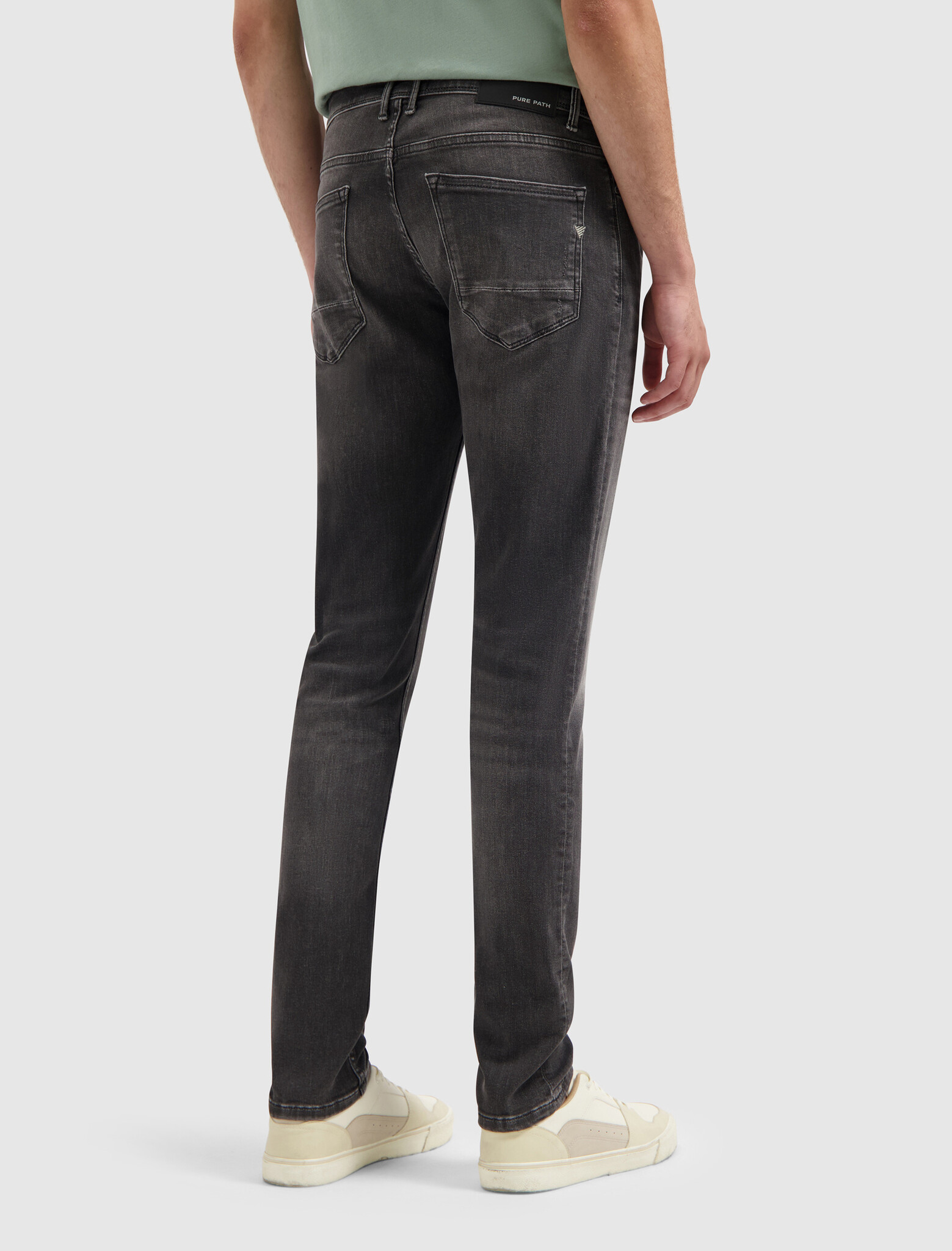 Pure Path The Jone Skinny Fit Jeans Denim Dark Grey   Pure Path