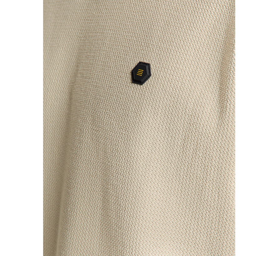 T-Shirt Crewneck Solid Relief Jacquard Sand (28320433 - 015)