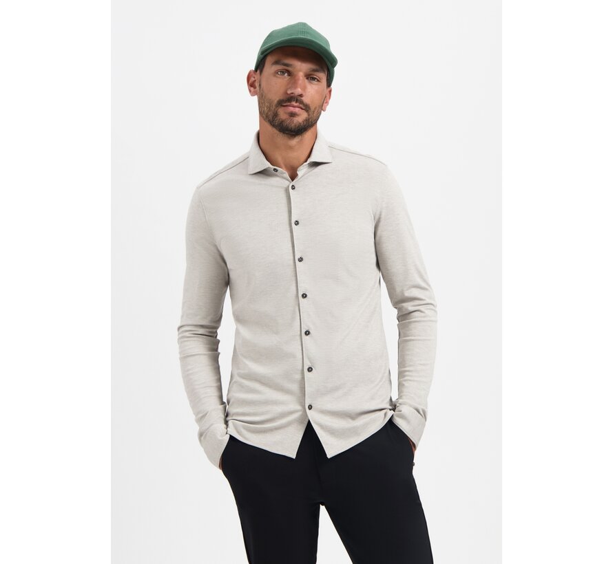 Shirt Jersey Melange Stretch Clay (N4180 - 018)