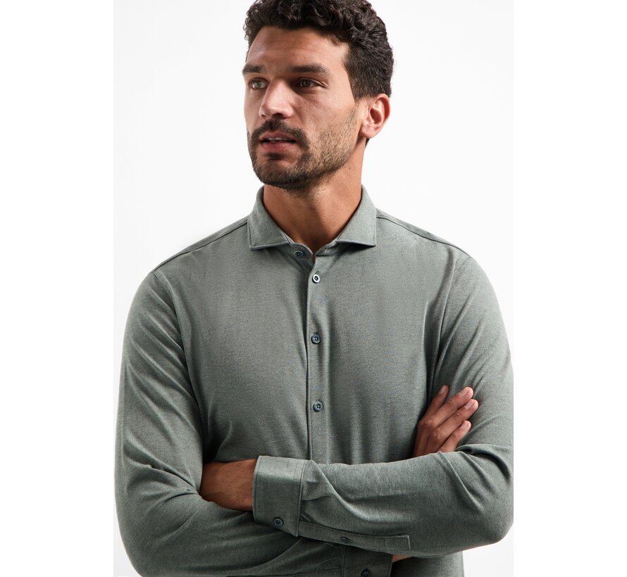 Shirt Jersey Melange Stretch Dark Steel (N4180 - 124)