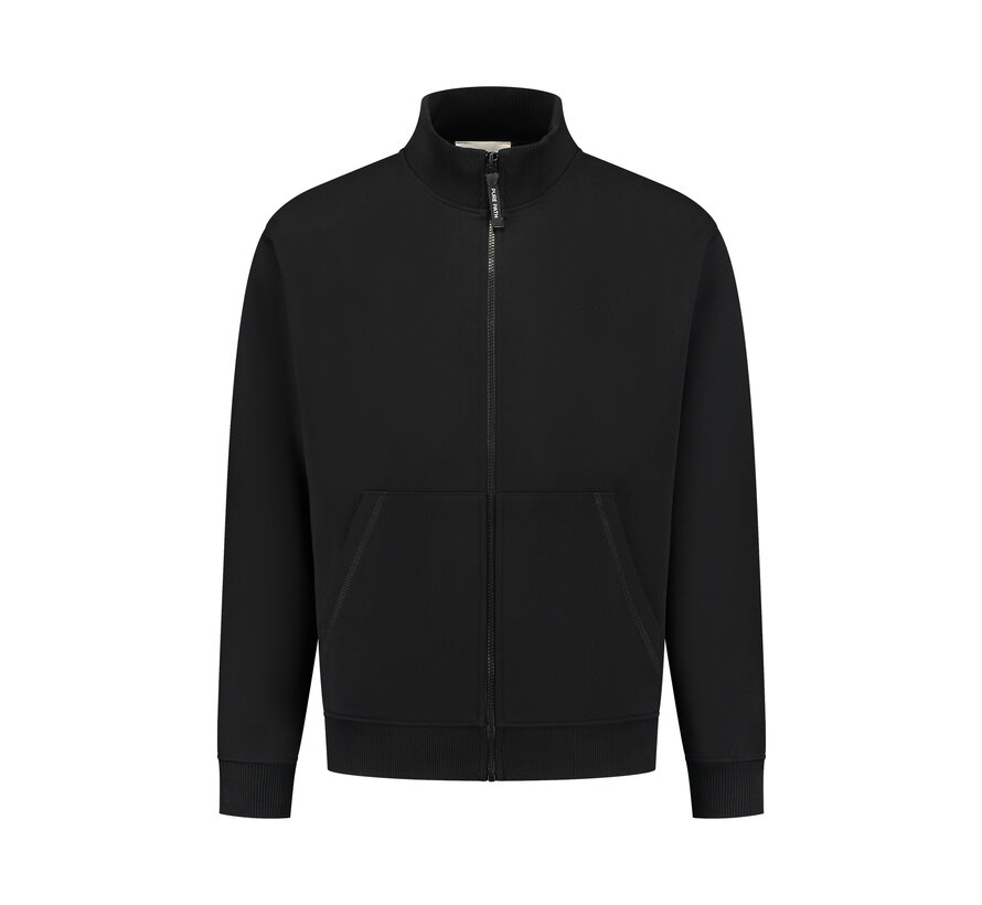 Stand-Up Collar Zip Sweater Black (25010301 - 02)