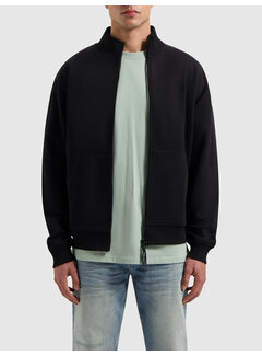 Pure Path Stand-Up Collar Zip Sweater Black (25010301 - 02)