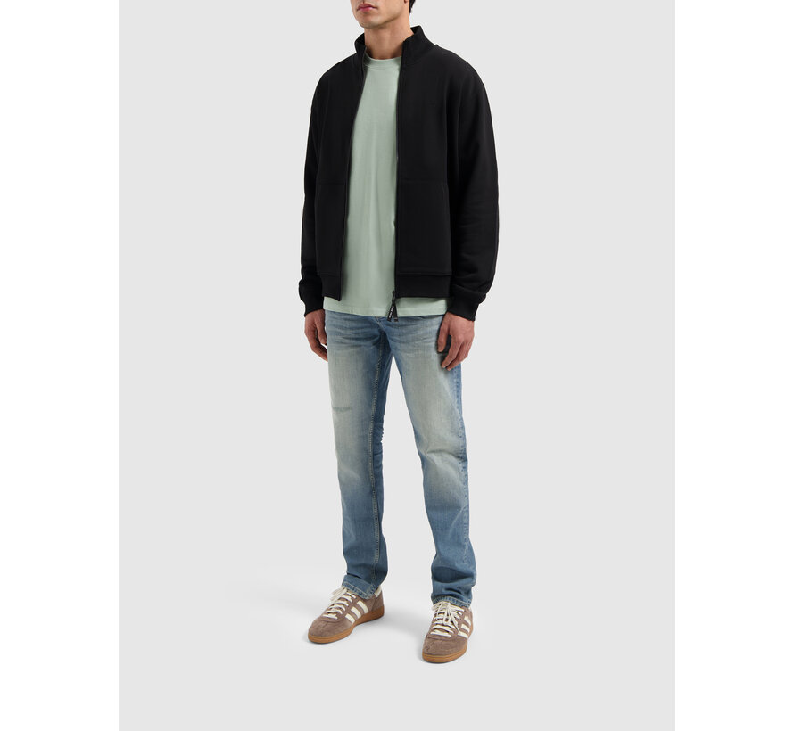 Stand-Up Collar Zip Sweater Black (25010301 - 02)