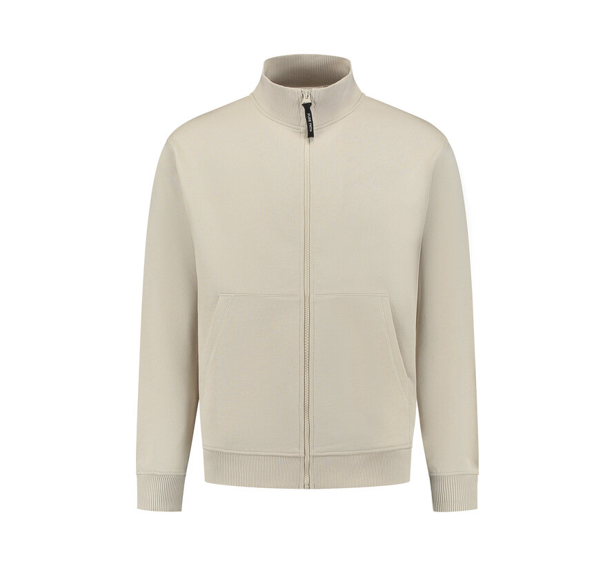 Stand-Up Collar Zip Sweater Sand (25010301 - 46)