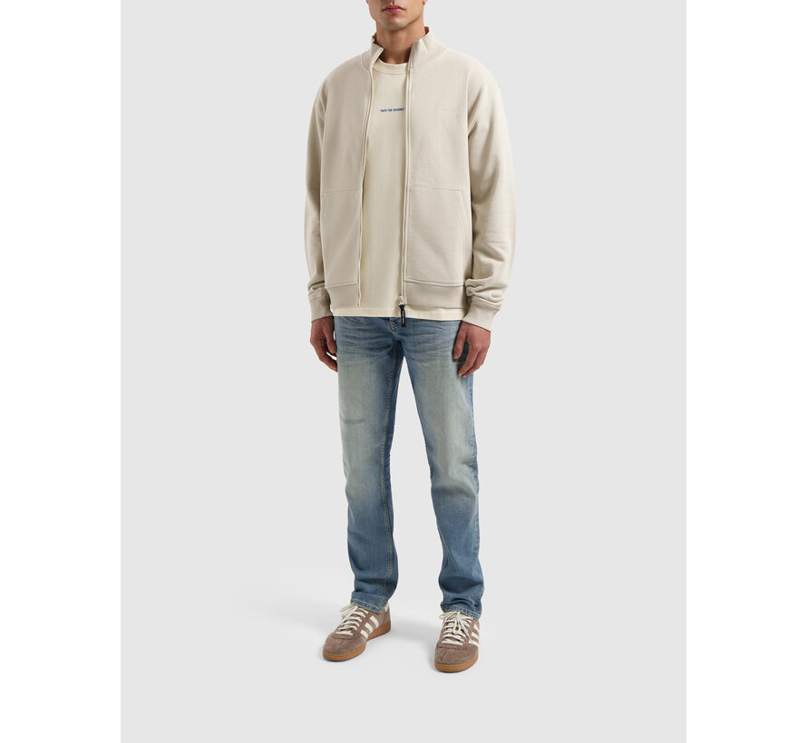 Stand-Up Collar Zip Sweater Sand (25010301 - 46)