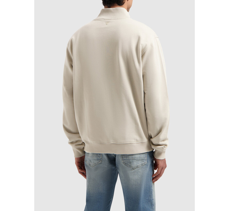 Stand-Up Collar Zip Sweater Sand (25010301 - 46)