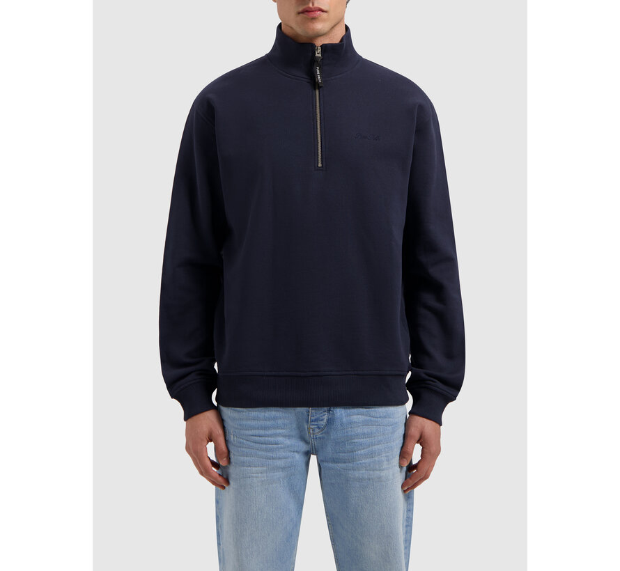 Embroidery Half-zip Sweater Navy (25010302 - 07)