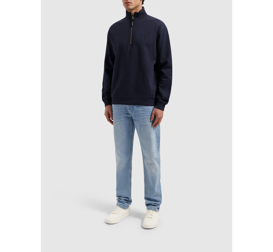 Embroidery Half-zip Sweater Navy (25010302 - 07)