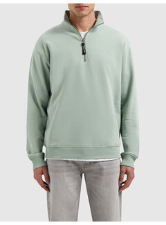 Pure Path Embroidery Half-zip Sweater Army Green (25010302 - 10)