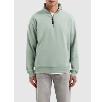 Pure Path Embroidery Half-zip Sweater Army Green (25010302 - 10)