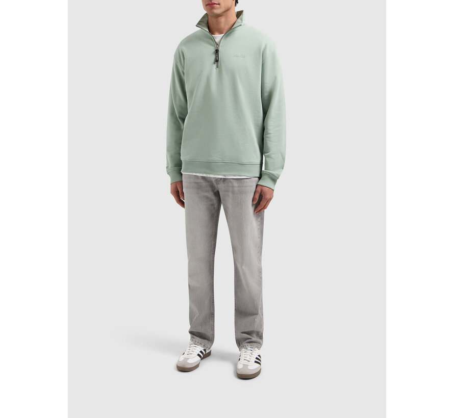 Embroidery Half-zip Sweater Army Green (25010302 - 10)