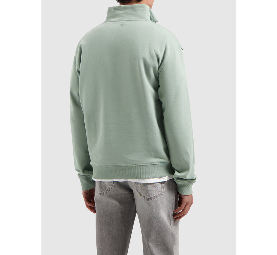 Embroidery Half-zip Sweater Army Green (25010302 - 10)