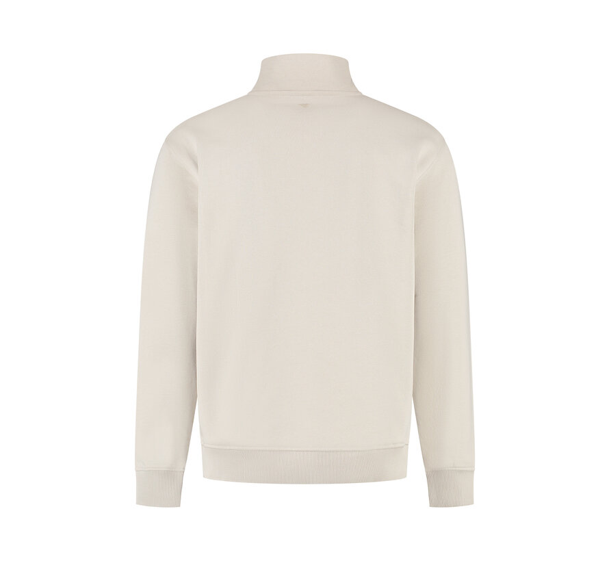 Embroidery Half-zip Sweater Sand (25010302 - 46)