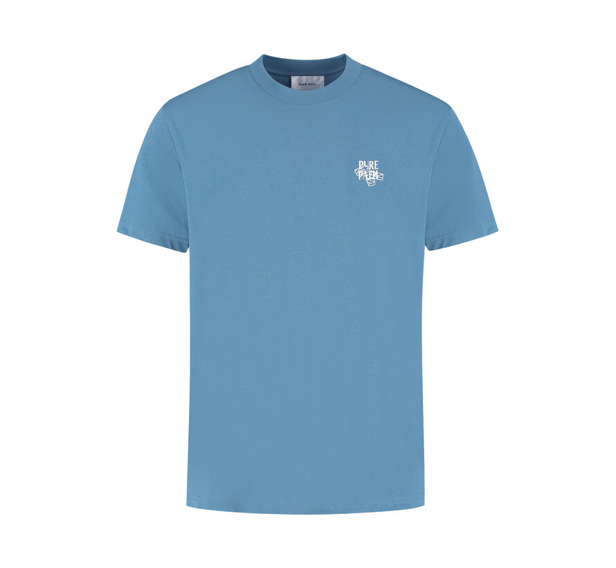 Club Domino T-shirt Mid Blue (25110188 - 42)