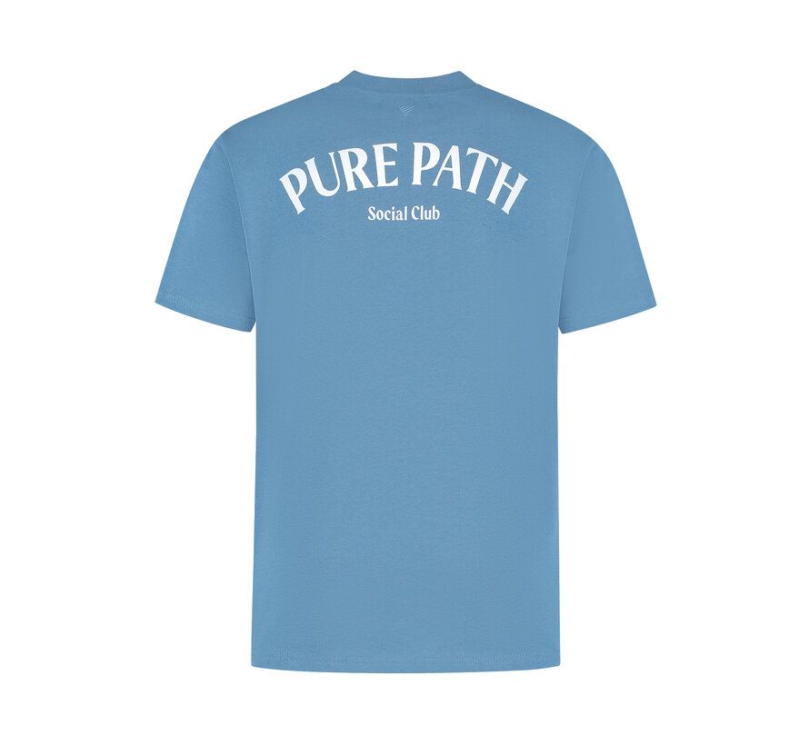 Club Domino T-shirt Mid Blue (25110188 - 42)