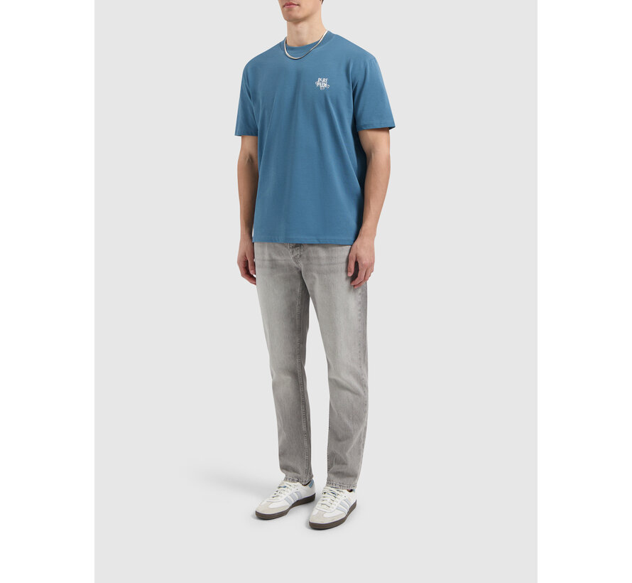 Club Domino T-shirt Mid Blue (25110188 - 42)