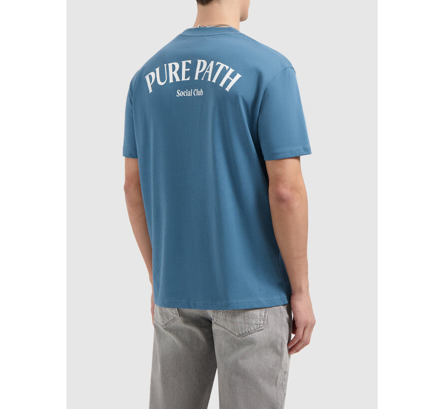 Club Domino T-shirt Mid Blue (25110188 - 42)