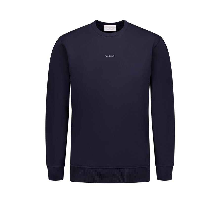 Tonal Floral Back Print Sweater Navy (25110390 - 07)