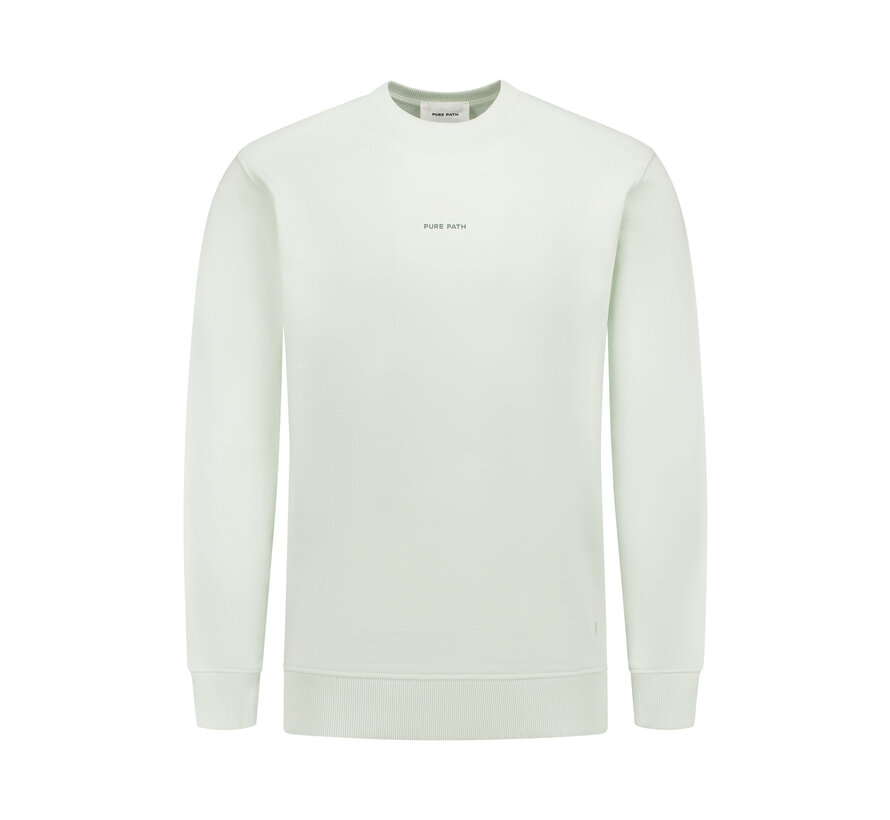 Tonal Floral Back Print Sweater Light Green (25110390 - 13)