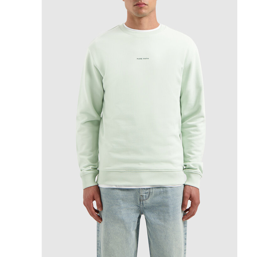 Tonal Floral Back Print Sweater Light Green (25110390 - 13)