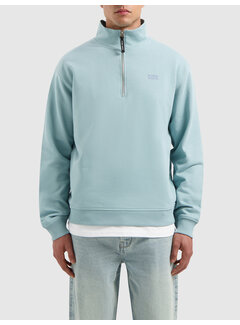 Pure Path Stacked Logo Half-Zip Sweater Blue Grey (25110393 - 93)