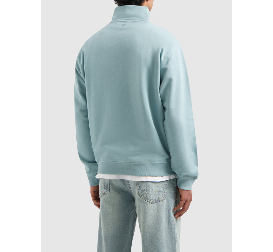 Stacked Logo Half-Zip Sweater Blue Grey (25110393 - 93)