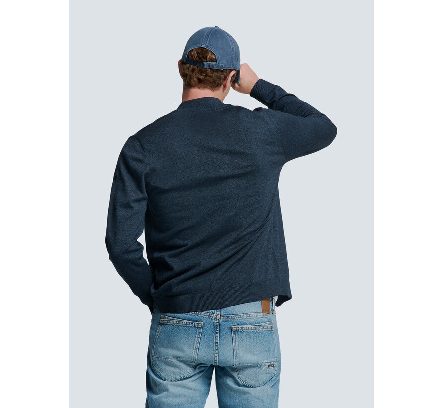 Cardigan 2 Coloured Melange Navy (N2154 - 037)