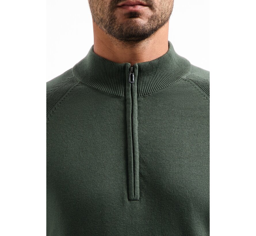 Pullover Half Zip High Collar Solid (29230967SN - 052)